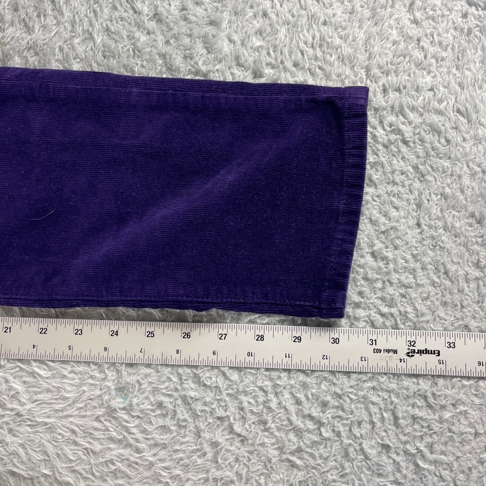 Talbots Simply Flattering Purple Corduroy Pants High Waist Straight Leg 6P - Picture 9 of 11